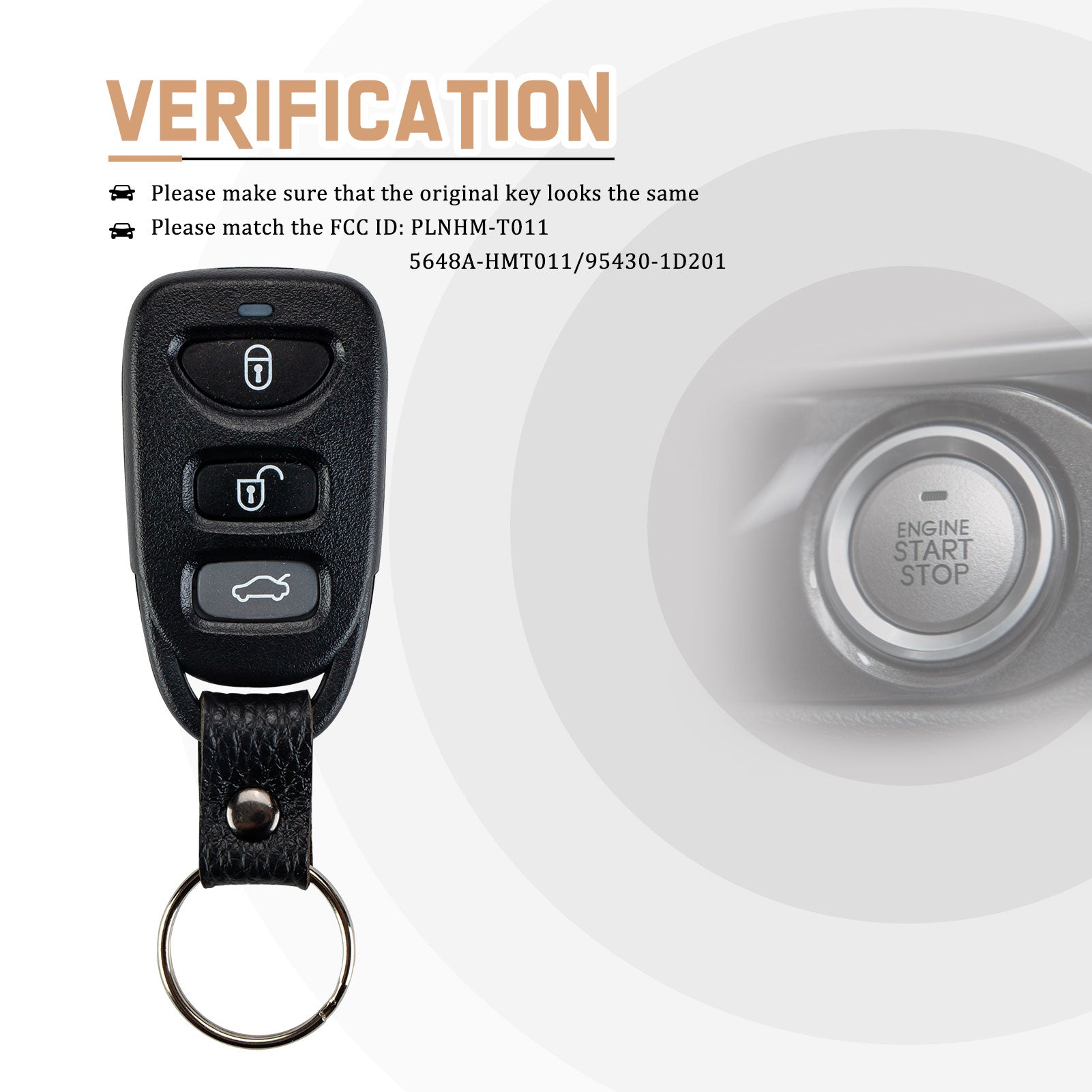 New Key Fob Replacement for 2007/2008/2009 K1A Sorento 2007/2008/2009/2010/2011 K1A Rondo with P/N: PLNHM-T011, 5648A-HMT011, 95430-1D201 K4RC(5)