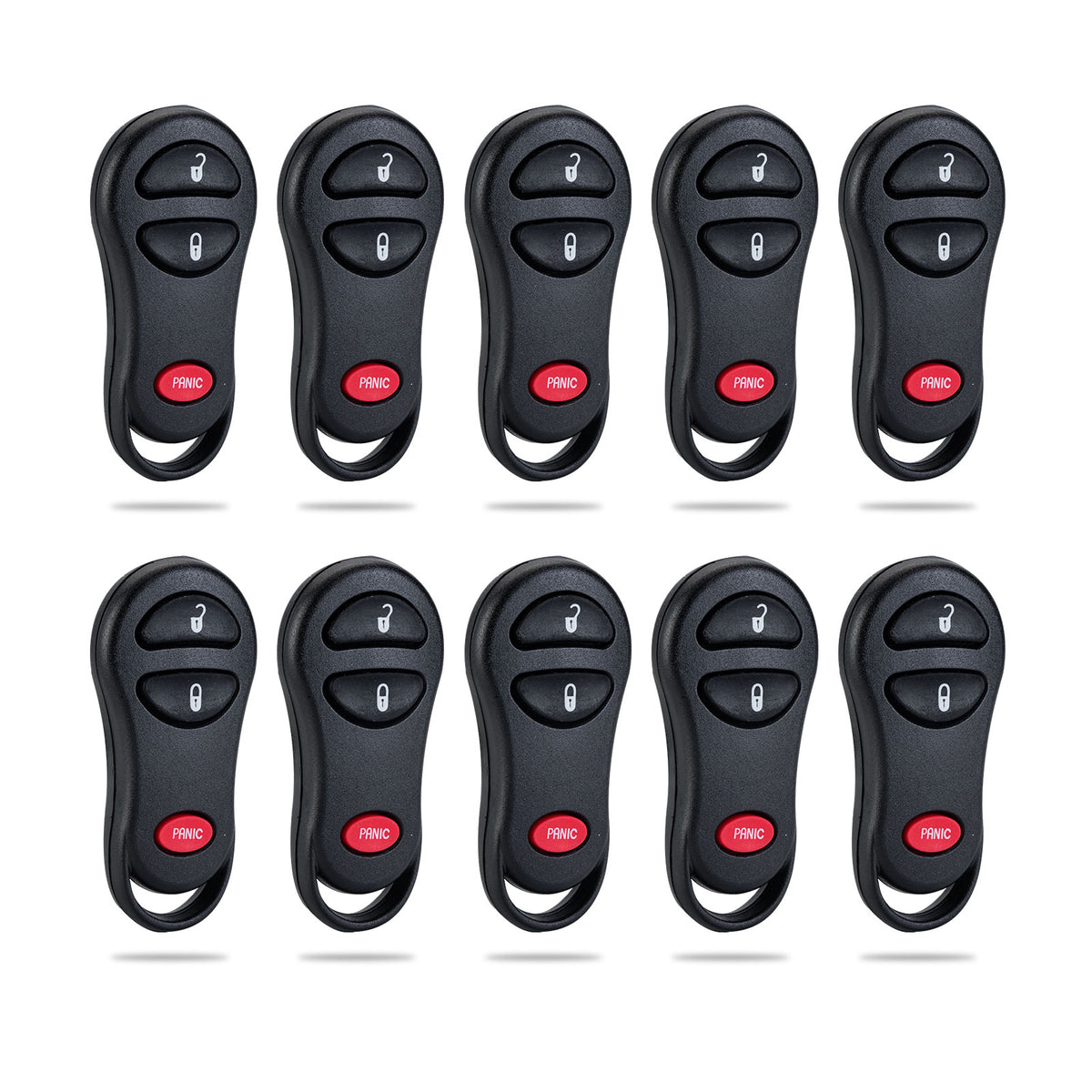 Brand New Self Programmable Car Key Fob Replacement for Dodge&Chrysler 3 Button with FCC ID: GQ43VT17T D3RB(10)