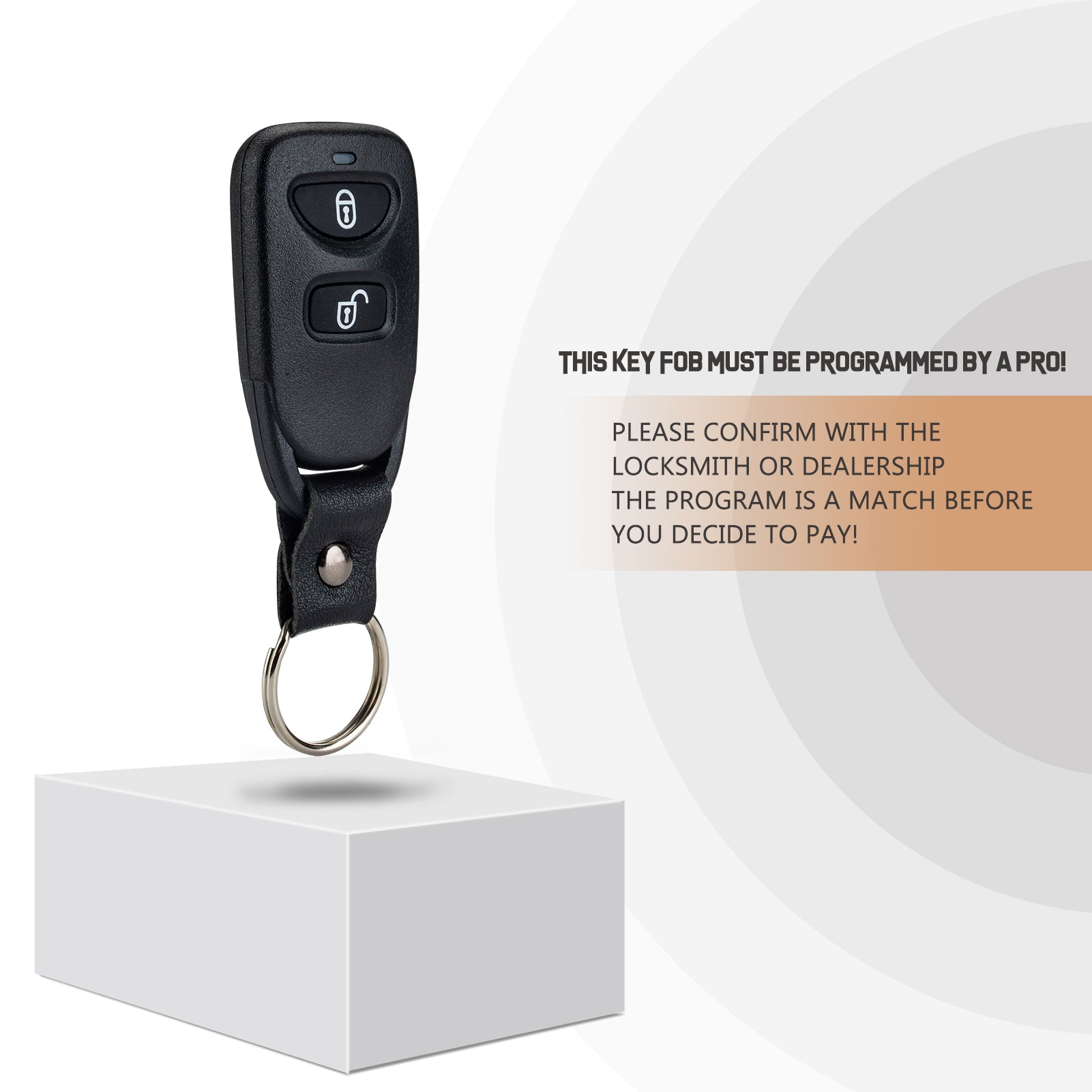 Remote Key Fob Replacement for 2006-2011 Hyundai Accent with FCC ID: PLNHM-T002 and Part Numbers: 95430-1E011, 95430-15011 315 MHz K3RG