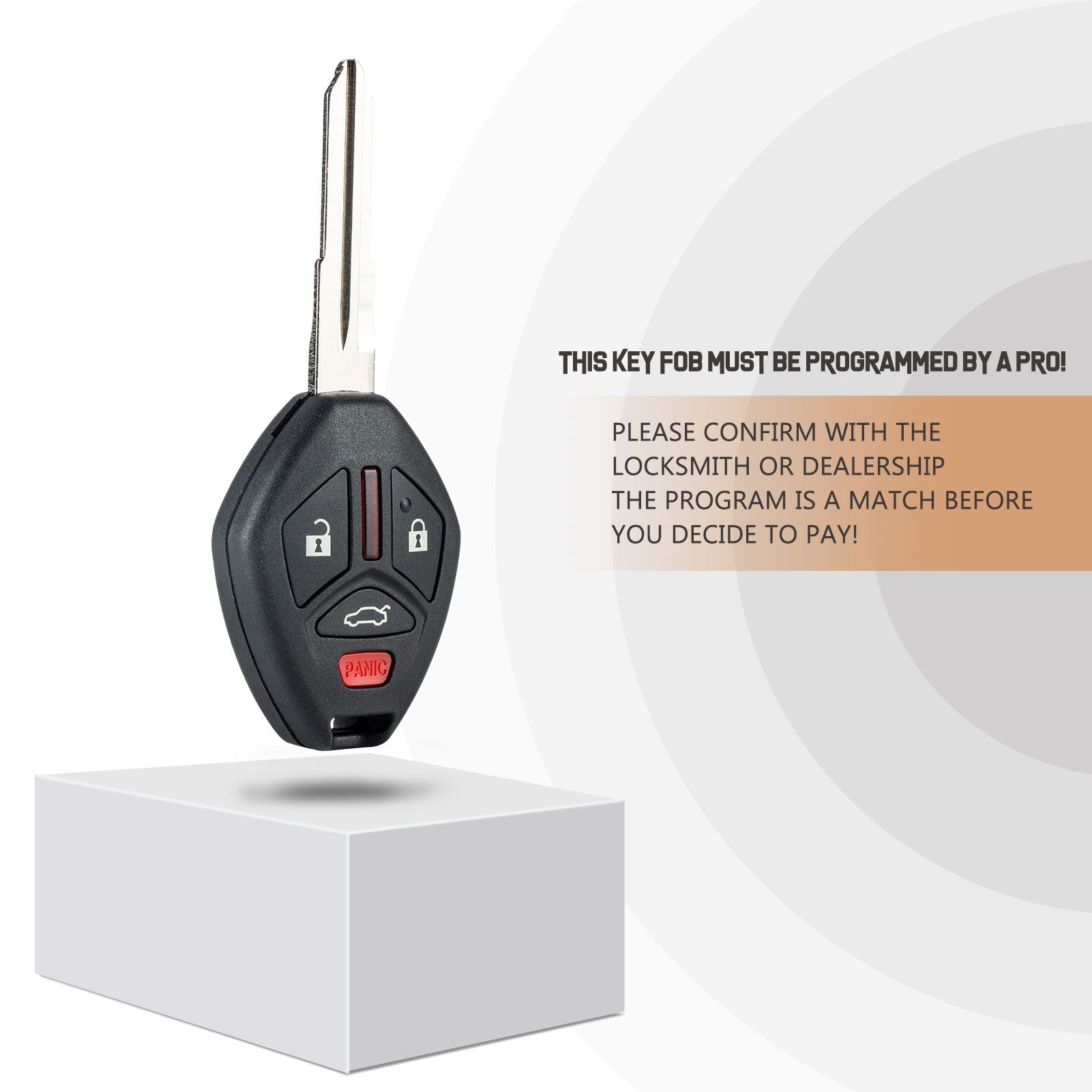 Car Key Fob Replacement for 2008/2009/2010/2011/2012 Galant Eclips with FCC ID: OUCG8D-620M-A 313.8MHZ M4SB