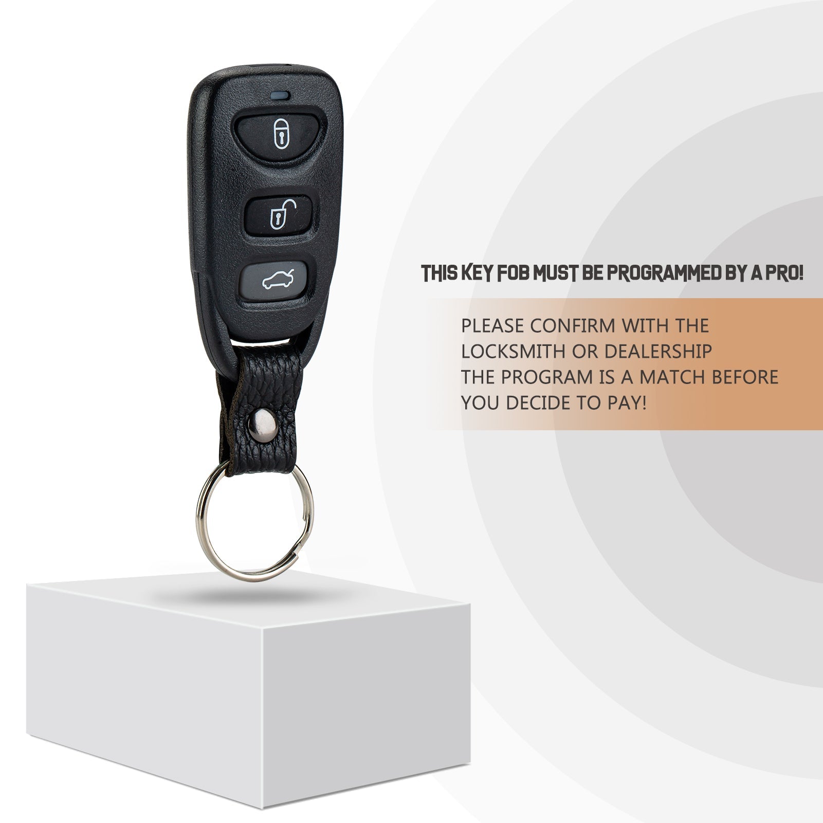 New Replacement Car Key Fob for 2013/2014/2015/2016/2017 Hyundai Elantra GT 2011/2012/2013/2014 Accent with FCC ID: TQ8RKE-3F03 Frequency: 315MHZ K4RH(5)