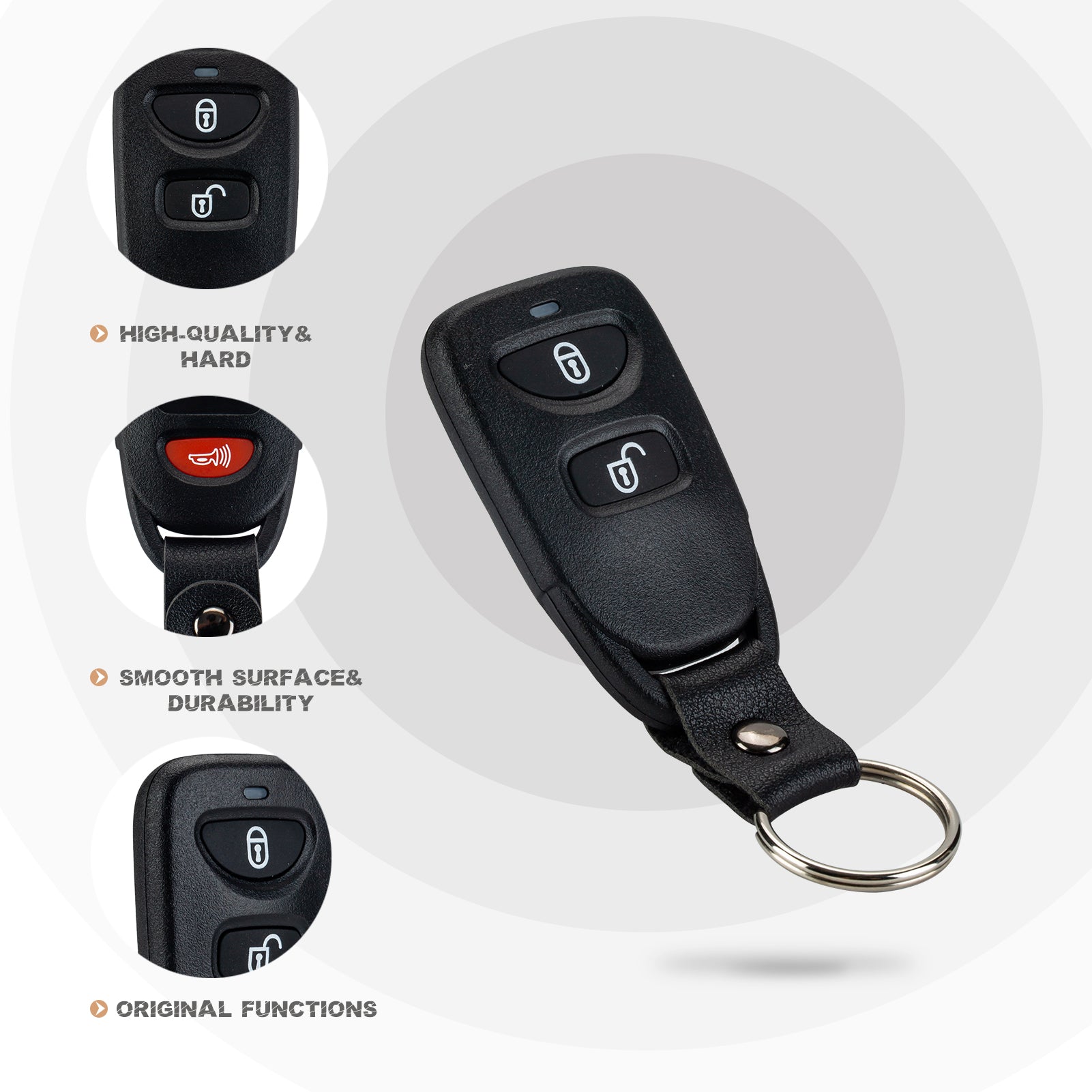 Remote Key Fob Replacement for 2006-2011 Hyundai Accent with FCC ID: PLNHM-T002 and Part Numbers: 95430-1E011, 95430-15011 315 MHz K3RG(5)