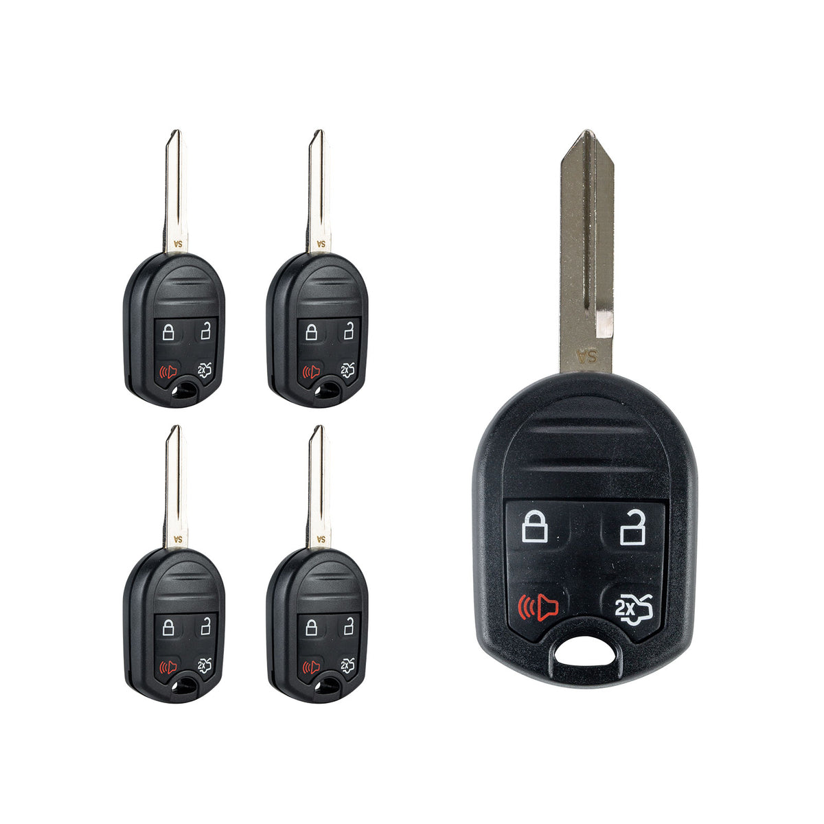 Car Key Fob Replacement for Ford 4 BTN Head Key 80 BIT with FCC ID: CWTWB1U793 315MHZ F4SB