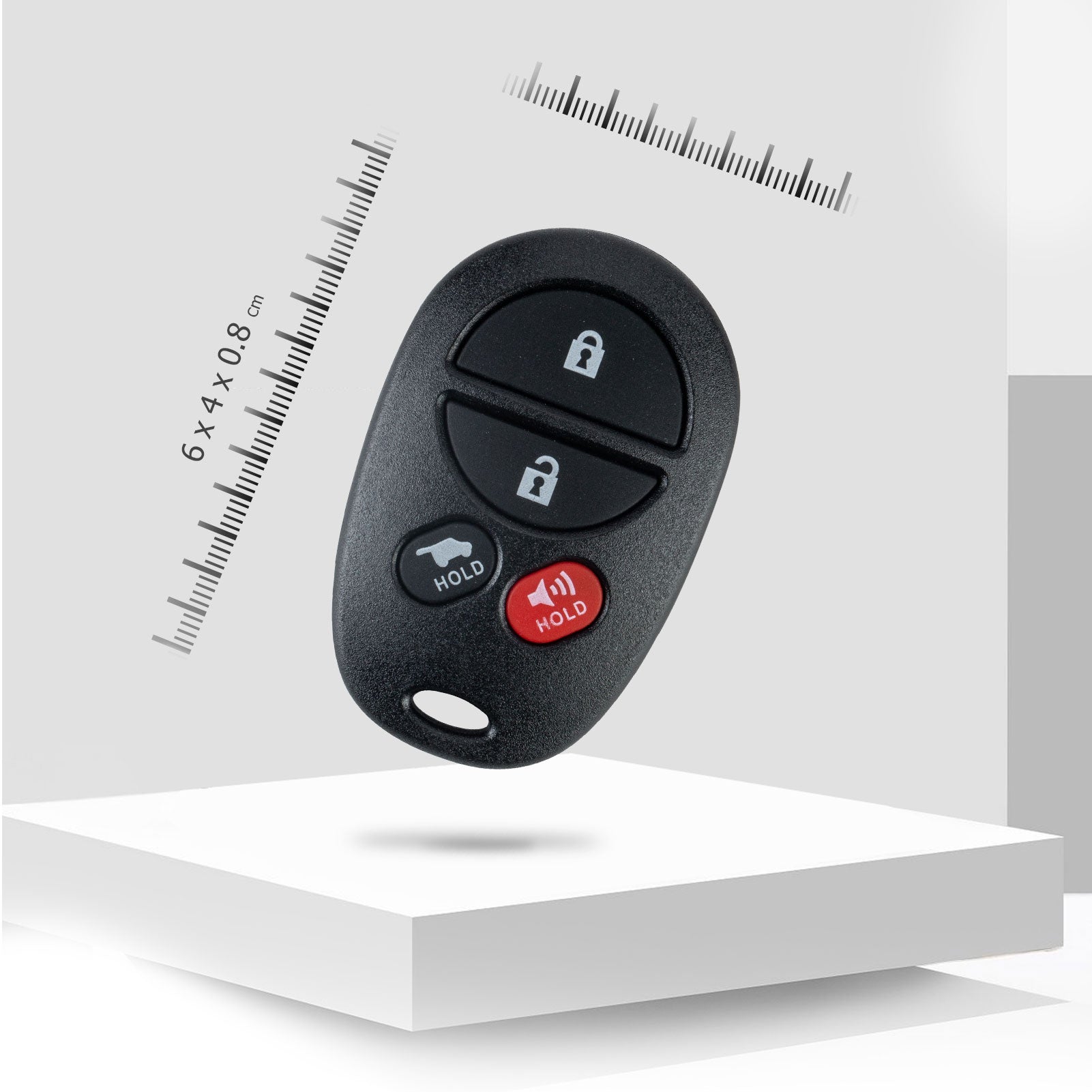 Car Key Fob Replacement for Highlander Sequoia 4 BTN Remote with FCC ID: GQ43VT20T 315MHZ T4RC