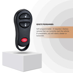 Brand New Self Programmable Car Key Fob Replacement for Dodge&Chrysler 3 Button with FCC ID: GQ43VT17T D3RB(10)