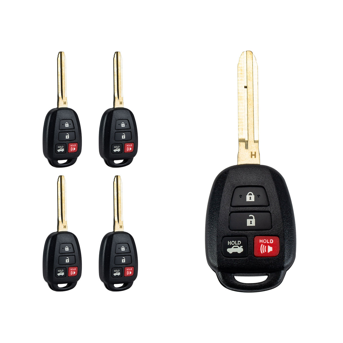 New Keyless Entry Replacement Car Key Fob for 2014/2015/2016/2017 Corolla ONLY H Chip with FCC ID:HYQ12BEL T4SH(5)