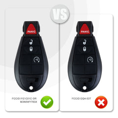 Replacement Car Key Fob for D0DGE JEEP with FCC ID: IYZ-C01C or M3N5WY783X 433MHZ KR-D4RBV05