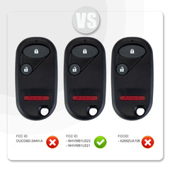 Brand New Car Key Fob Replacement for Pilot 2003 2004 2005 2006 2007 with FCCID: NHVWB1U523 NHVWB1U521 H3RB