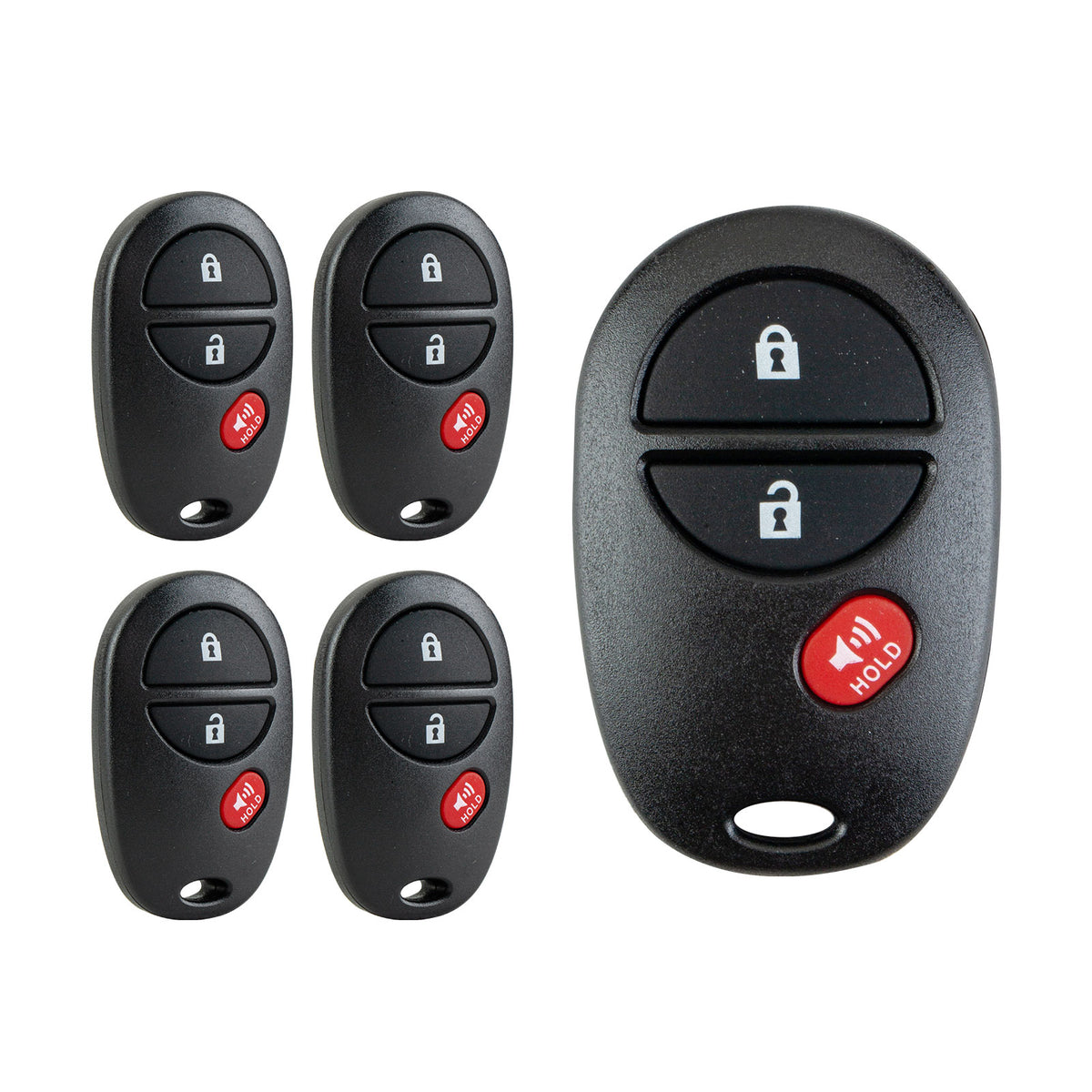 New Keyless Entry Replacement Car Key Fob for 2008-2014 Highlander 2004-2017 Sienna 2005-2016 Tacoma Sequoia Tundra FCC ID: GQ43VT20T T3RC(5)