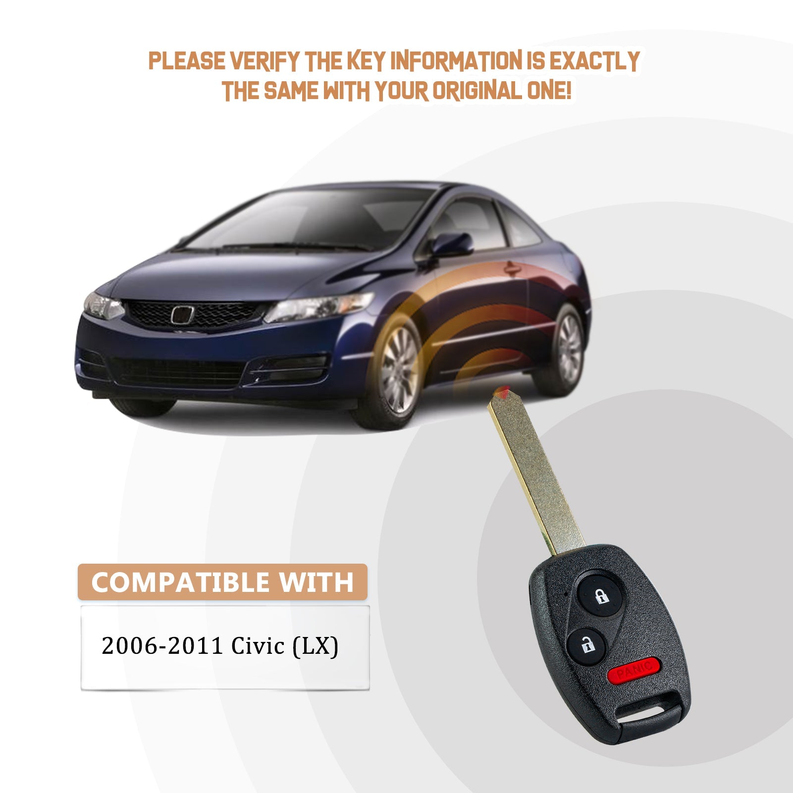 New Car Key Fob for Replacement for Tahoe Silverado Yukon Sierra with FCC ID: LHJ011 H3SB(5)