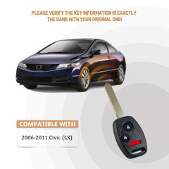 New Car Key Fob for Replacement for Tahoe Silverado Yukon Sierra with FCC ID: LHJ011 H3SB(10)