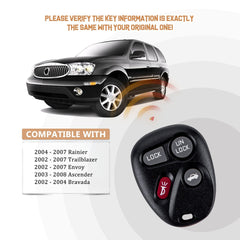 New Keyless Entry Replacement Car Key Fob for Envoy Trailblazer with FCC ID: MYT3X6898B GM # 15051014, 15008008, 15008009 C4RF(10)