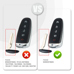 FORD Escape Titanium Focus C-Max Smart Key Replacement with FCC ID: M3N5WY8609 315MHZ KR-F5REV05