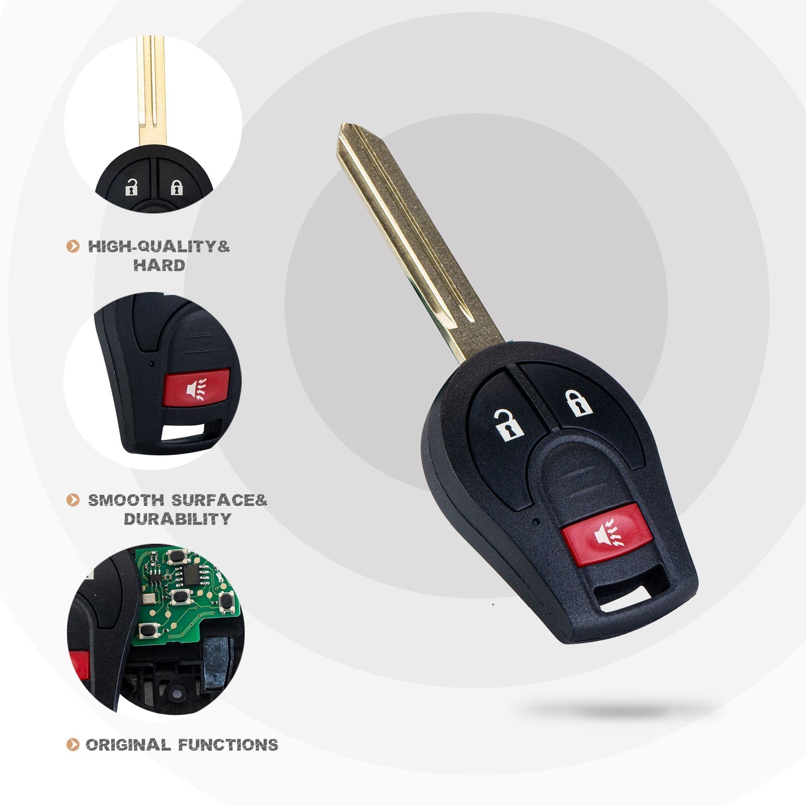 Brand New Car Key Fob Replacement for Nissan with FCC ID: CWTWB1U751 46 CHIP N3SA(10)