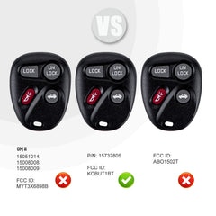 New Keyless Entry Replacement Car Key Fob for Astro Blazer Jimmy Safari Bravada 1998/1999/2000/2001 with FCC ID: KOBUT1BT P/N: 15732805 C4RM(10)