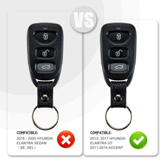 New Replacement Car Key Fob for 2013/2014/2015/2016/2017 Hyundai Elantra GT 2011/2012/2013/2014 Accent with FCC ID: TQ8RKE-3F03 Frequency: 315MHZ K4RH