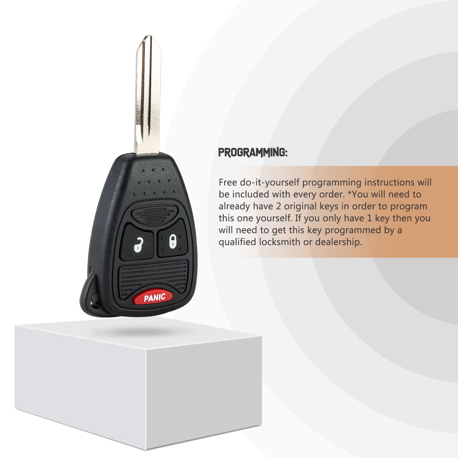 Replacement Car Key Fob for Chrisler D0dge Je-p with FCC ID: OHT692427AA 315MHZ KR-D3SA