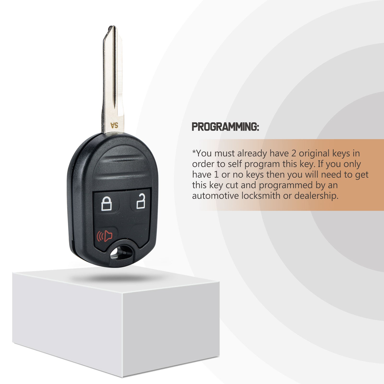 Car Key Fob Replacement for Ford 80 BIT with FCC ID: CWTWB1U793 164-R8070 5912560 315MHZ F3SB