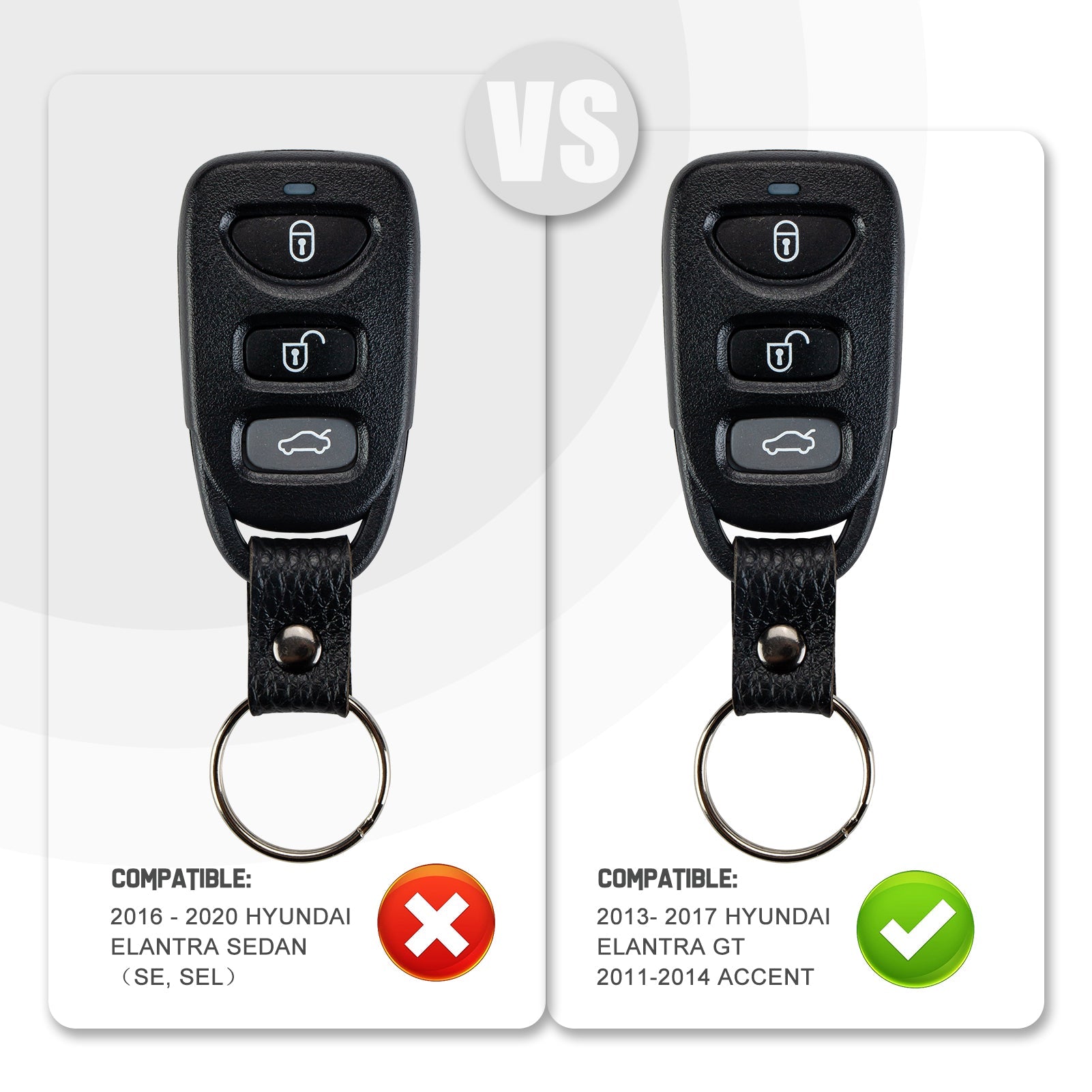 New Replacement Car Key Fob for 2013/2014/2015/2016/2017 Hyundai Elantra GT 2011/2012/2013/2014 Accent with FCC ID: TQ8RKE-3F03 Frequency: 315MHZ K4RH(10)