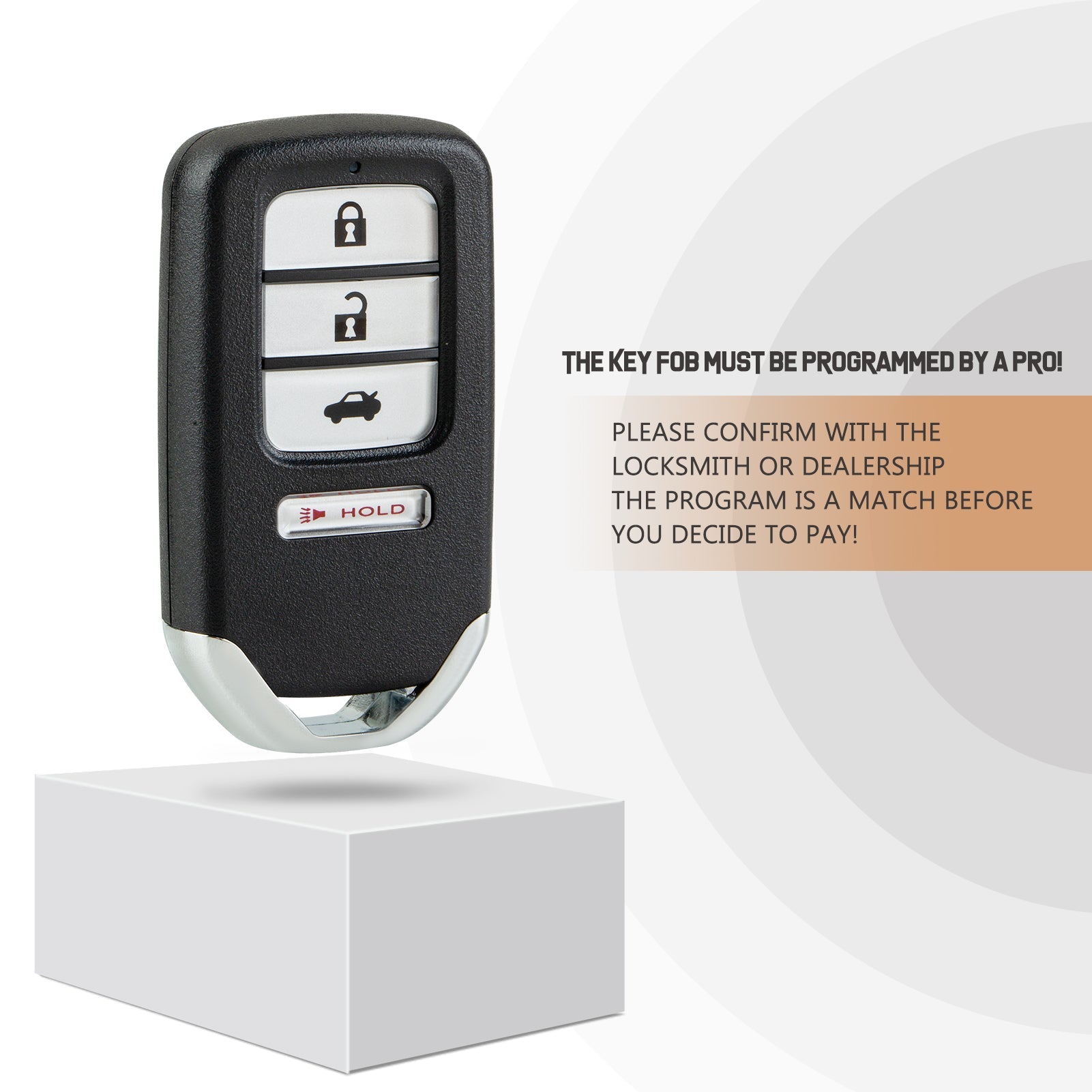 New Keyless Entry Replacement Car Key Fob for 2016/2017/2018/2019/2020 HR-V FCC: KR5V1X Frequency: 314 MHz Chip ID: NCF2952X / HITAG 3 / 47CHIP H4RD(5)