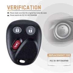 New Keyless Entry Replacement Car Key Fob for 2004-2007 Rainier 2002-2007Trailblazer 2002-2007Envoy 2003-2008 Ascender 2002-2004 Oldsmobile Bravada with FCC ID: MYT3X6898B C3RE(10)