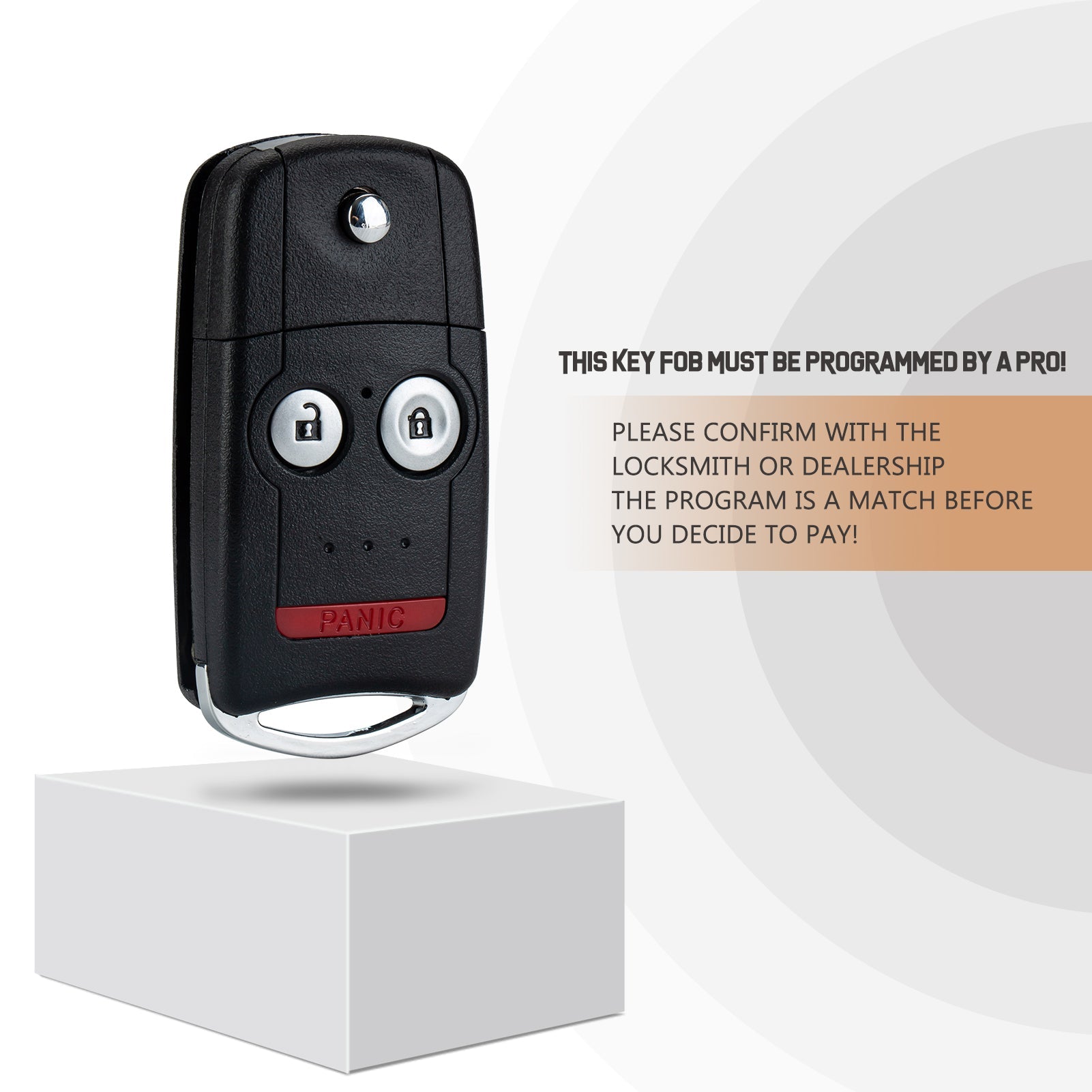 New Car Key Fob Replacement for 2007/2008/2009/2010/2011/2012/2013 RDX MDX with FCC ID: N5F0602A1A A3SA(5)