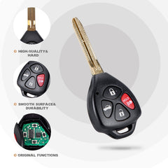 New Keyless Entry Replacement Car Key Fob for Corolla with FCC ID: GQ4-29T G T4SD(10)