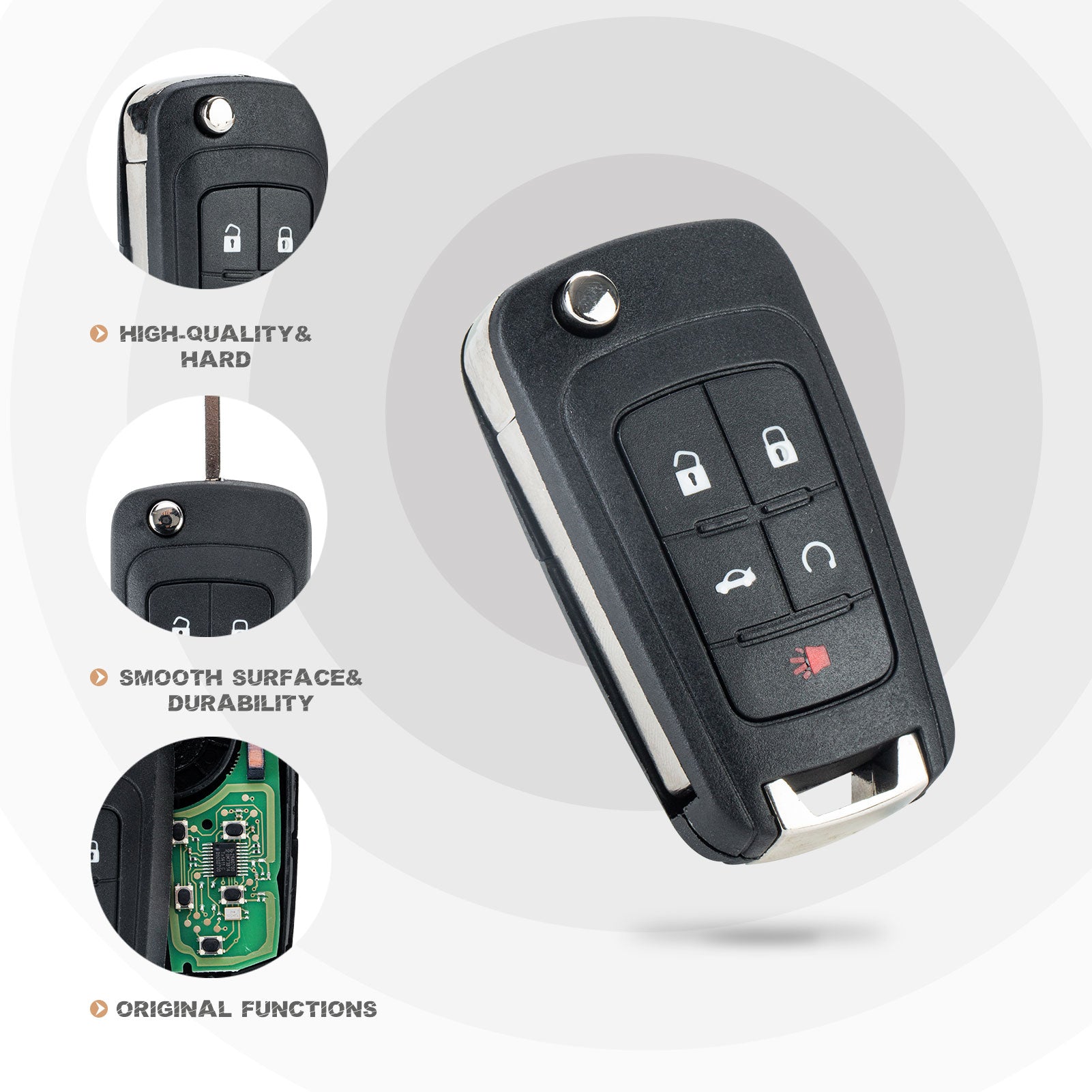 Car Key Fob Replacement for Camaro Equinox with FCC ID: OHT01060512 315MHZ C5SA