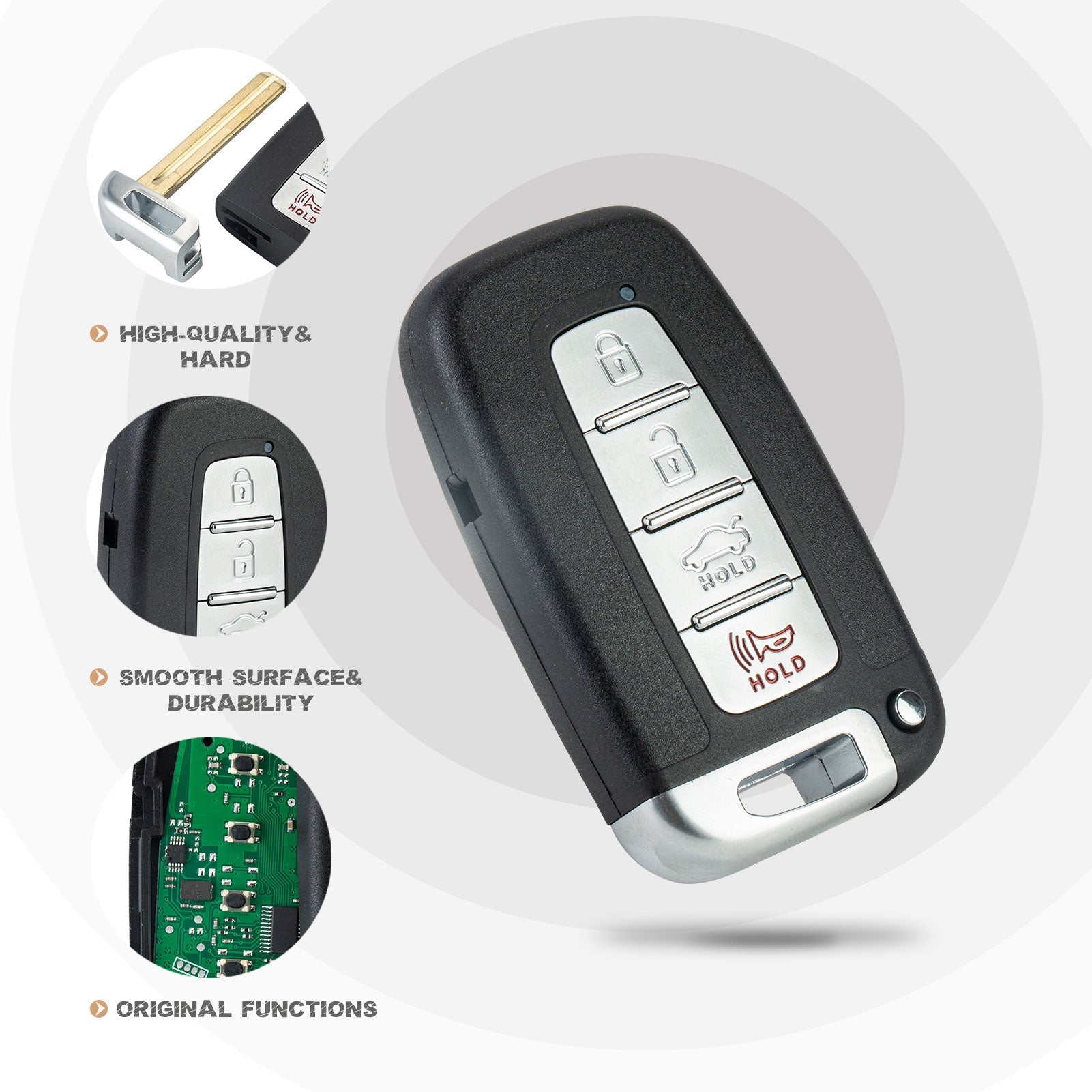 Car Key Fob Replacement for 2011 2012 2013 2014 Hundai Sonata with FCC ID: SY5HMFNA04 315MHZ KR-K4RAV10