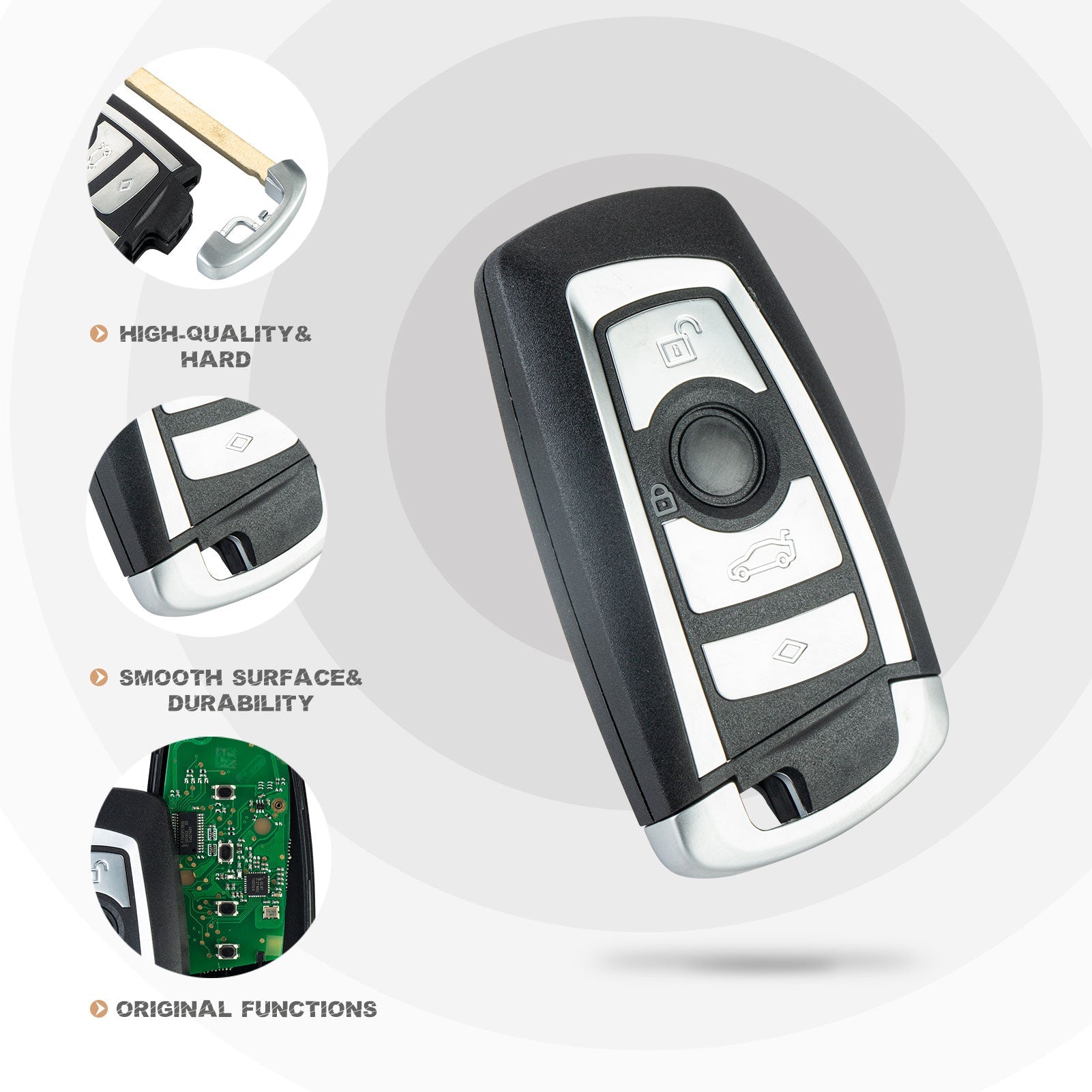 Replacement Keyless Entry Key Fob Remote for BMVV 5 7 Series with FCC ID: KR55WK49863 CAS4 315Mhz KR-B4RBV05