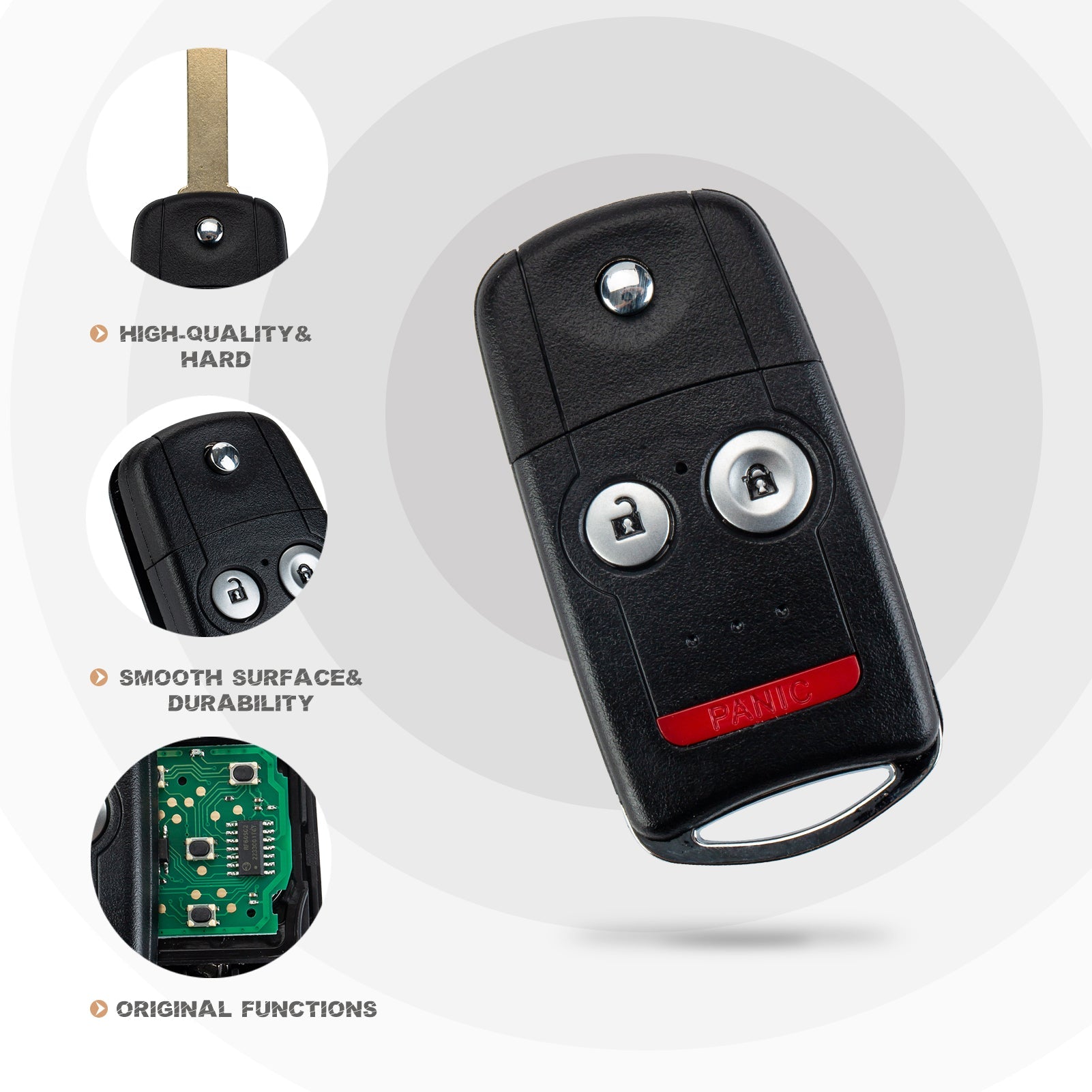 New Car Key Fob Replacement for 2007/2008/2009/2010/2011/2012/2013 RDX MDX with FCC ID: N5F0602A1A A3SA(5)