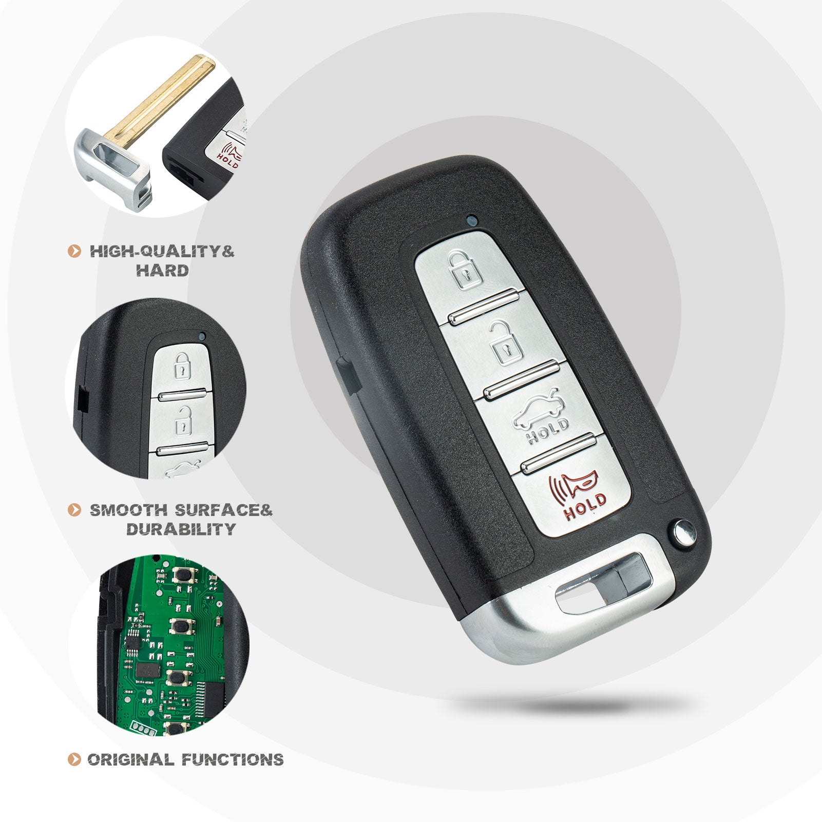 Car Key Fob Replacement for 2011 2012 2013 2014 Hundai Sonata with FCC ID: SY5HMFNA04 315MHZ KR-K4RA