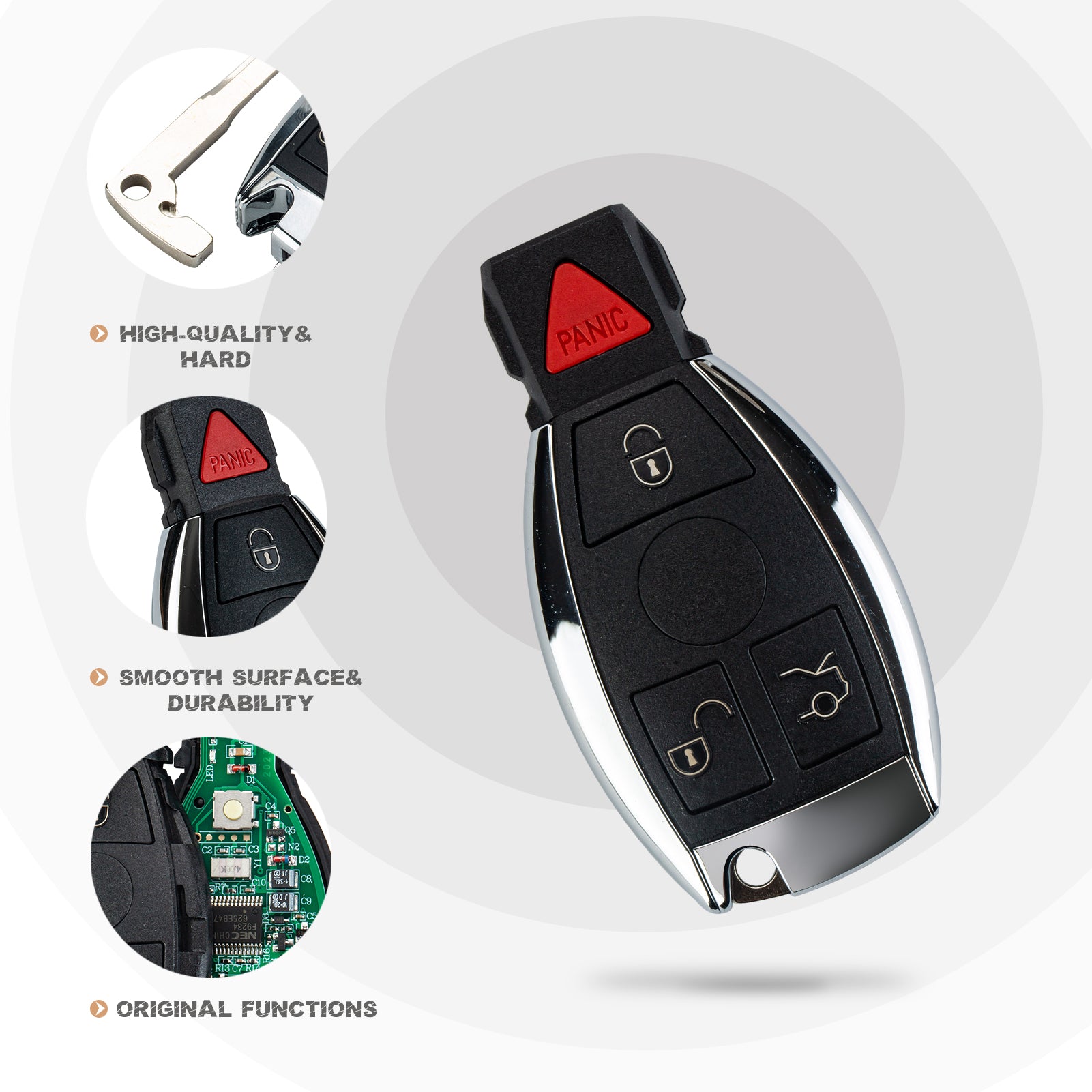 New Replacement Key Fob for 705 Moto 1997-2000, NEC 2001-2005, NEC 2006-2010,BGA 2011 Onwards with FCC ID: IYZ3312, IYZDC B4RA