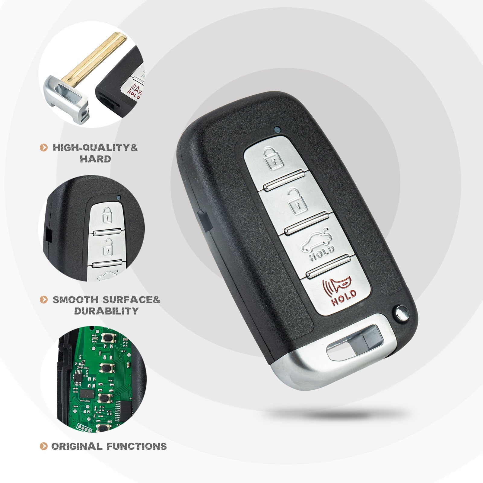 Car Key Fob Replacement for 2011 2012 2013 2014 Hundai Sonata with FCC ID: SY5HMFNA04 315MHZ KR-K4RAV05