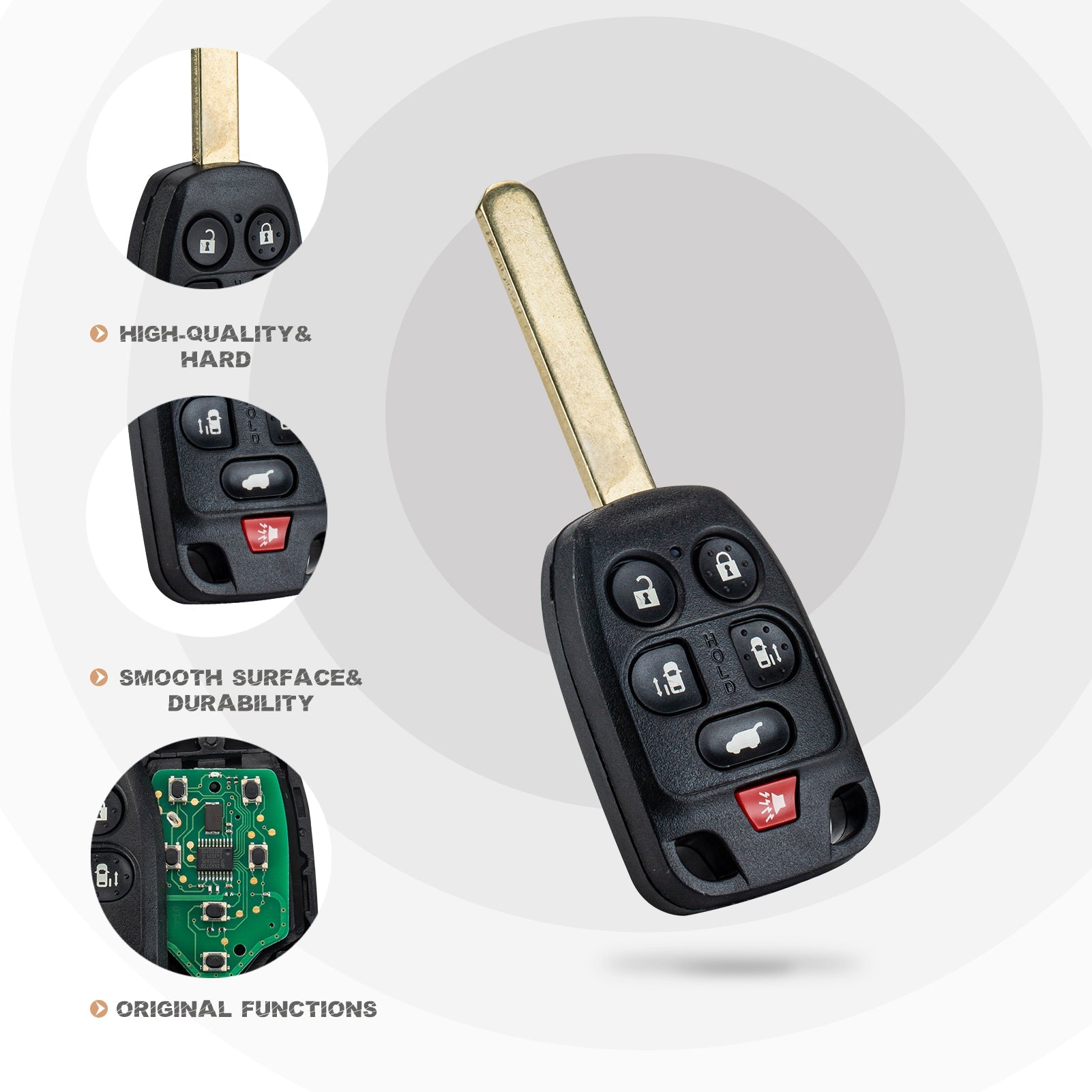 Replacement Key Fob for 2011/2012/2013/2014 Honda Odyssey with FCC ID: N5F-A04TAA H6RB(5)