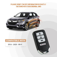 New Keyless Entry Replacement Car Key Fob for 2016/2017/2018/2019/2020 HR-V FCC: KR5V1X Frequency: 314 MHz Chip ID: NCF2952X / HITAG 3 / 47CHIP H4RD(10)