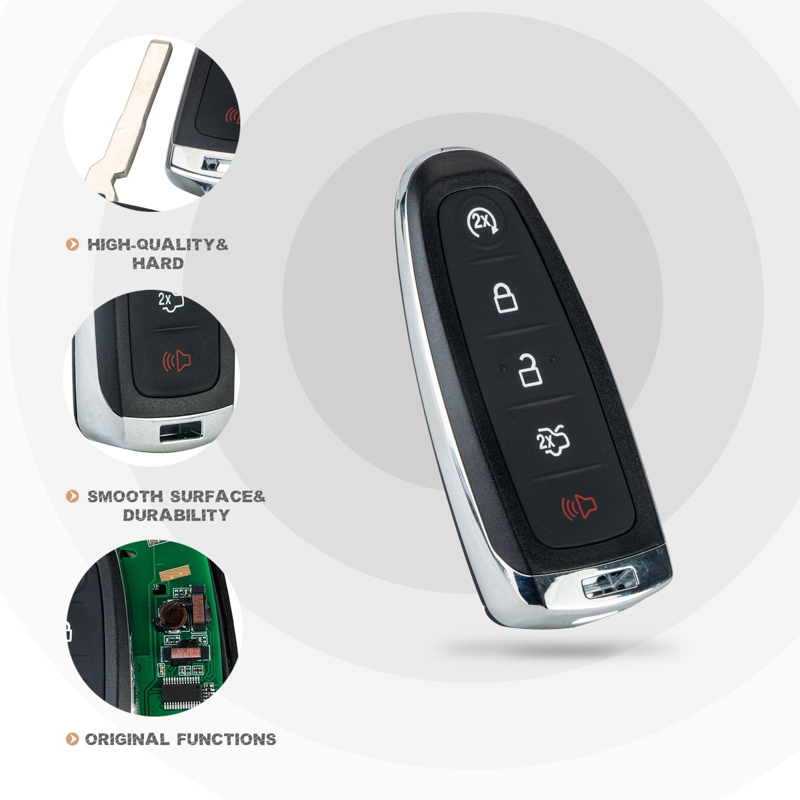 FORD Escape Titanium Focus C-Max Smart Key Replacement with FCC ID: M3N5WY8609 315MHZ KR-F5REV05