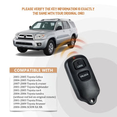 Car Key Fob Replacement for 2004/2005/2006 T-yota Tundra with FCC ID: HYQ12BAN, HYQ12BBX, HYQ1512Y 315MHZ T3RD