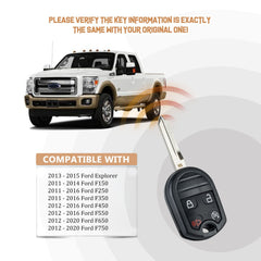 Car Key Fob Replacement for Head Key for Ford with FCC ID: OUCD6000022 164-R8067 315MHZ F4SF