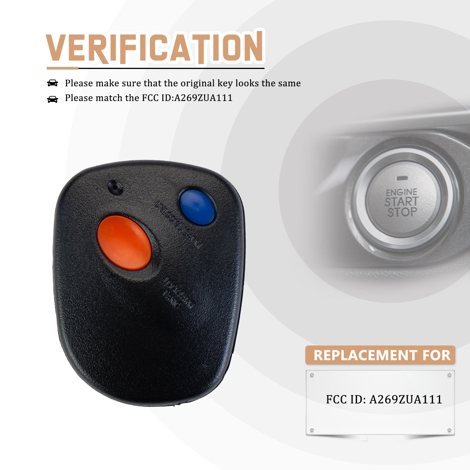 Brand New Car Key Fob Replacement for 2000/2001/2002/2003/2004 Outback Legacy Impreza with FCC ID: A269AUA111 G2RA 433.92MHZ