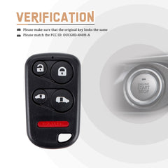 New Keyless Entry Replacement Car Key Fob for 2001/2002/2003/2004 Odyssey with FCC ID:OUCG8D-440H-A H4RF(5)