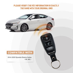 New Key Fob Replacement for 2016/2017/2018/2019/2020 Hyundai Elantra with FCC ID: OSLOKA-423T K4RF