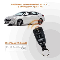 New Key Fob Replacement for 2016/2017/2018/2019/2020 Hyundai Elantra with FCC ID: OSLOKA-423T K4RF(10)