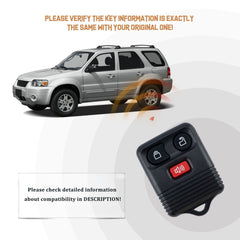 New Keyless Entry Replacement Car Key Fob for FCCID：CWTWB1U212 Explorer F150 Escape Edge Ranger Fusion etc. with DIY Programming Frequency:315 MHz F3RA(100)