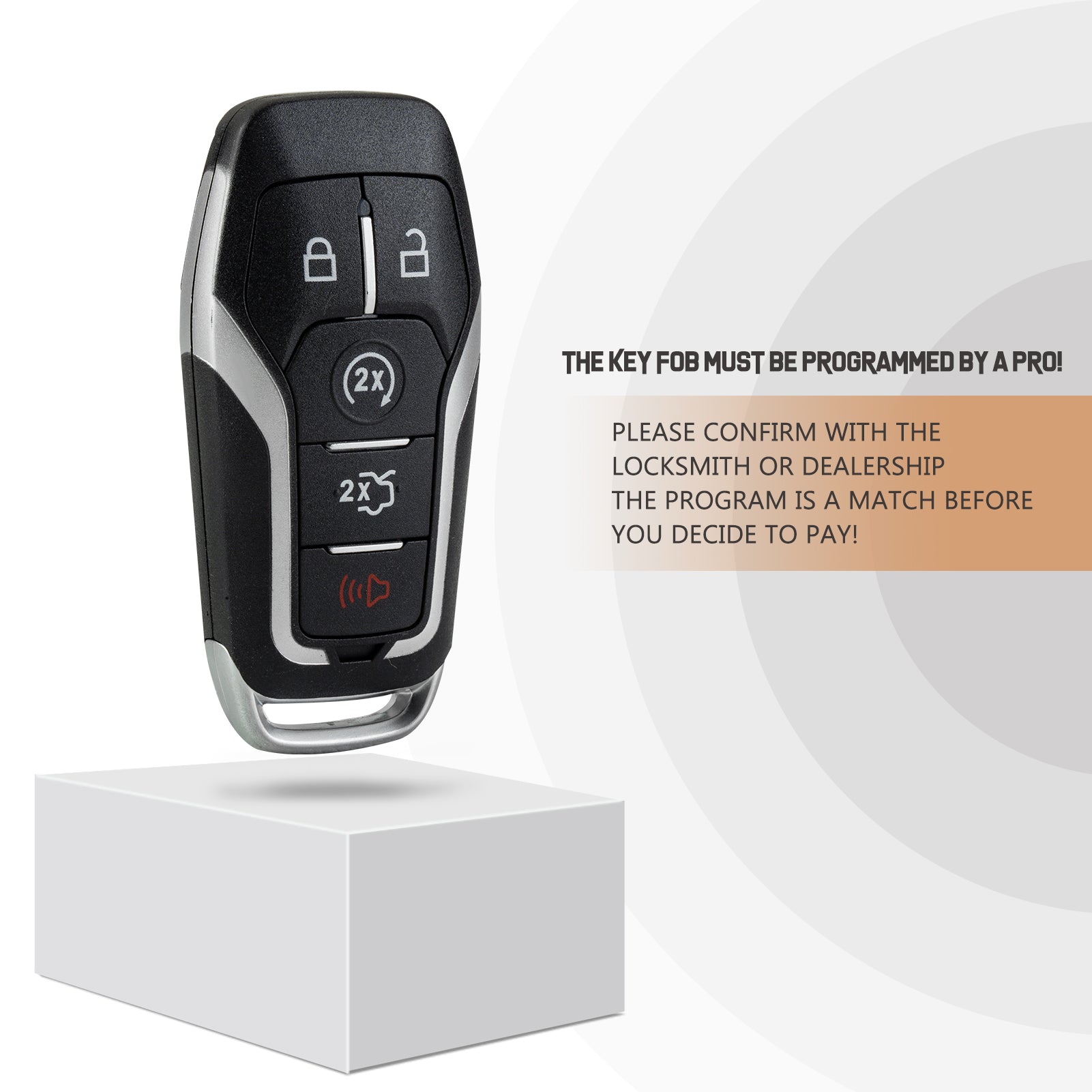 Replacement for Keyless Entry Edge Explorer Mustang Fusion Nautilus MKZ MKX MKC 902 Mhz PN: 5923896 FCC ID: M3N-A2C31243300 IC: 7812A-A2C31243300 F5RD