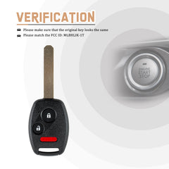 New Keyless Entry Replacement Car Key Fob for Accord / CR-V / CR-Z / Fit / Insight 2007 2008 2009 2010 2011 2012 2013 2014 2015 with FCC ID: MLBHLIK-1T H3SC(5)