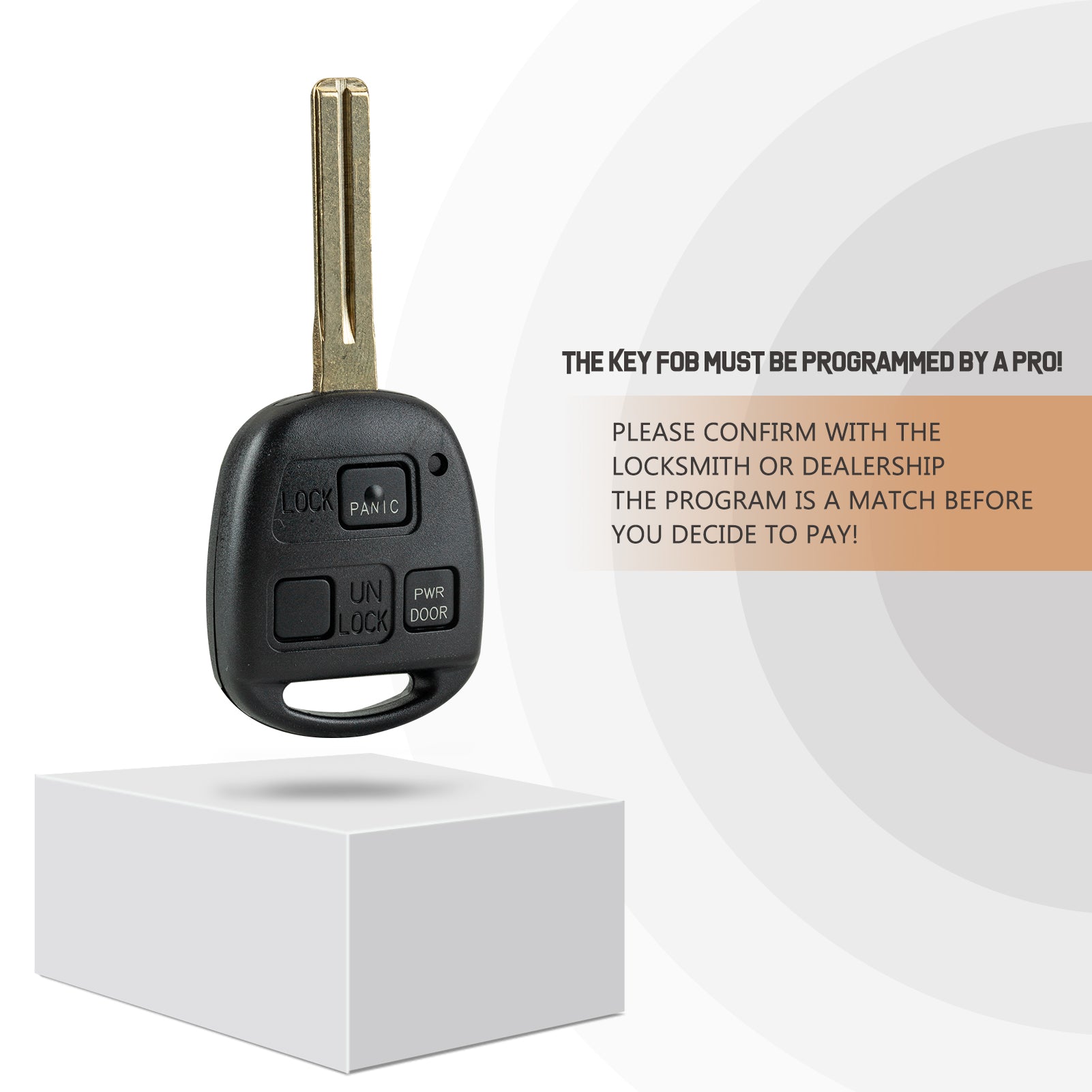 New Keyless Entry Replacement Car Key Fob for 2004/2005/2006 RX330 2007/2008/2009 RX350 with FCC ID: HYQ12BBT 4D68 CHIP L3SA