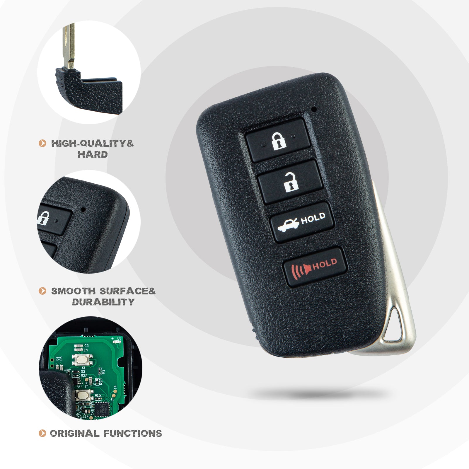 Smart Key Fob Replacement for 2013-2018 Lexus ES350 GS350 Remote FCC ID: HYQ14FBA (IC: 1551A-14FBA) Transmitter ID: 281451-0020 G L4RC