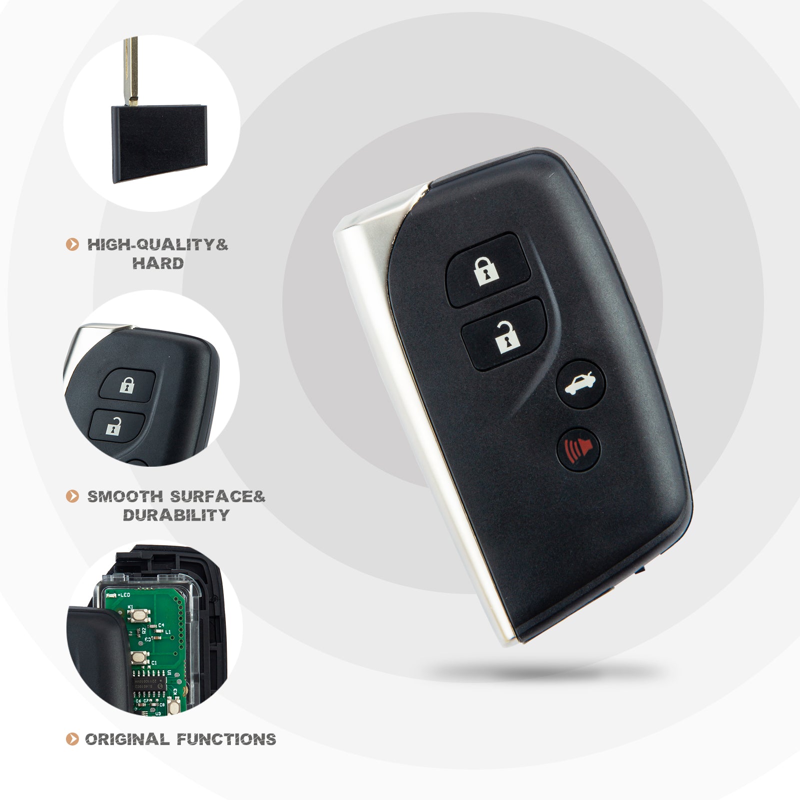 Smart Key Fob Replacement for 2013-2017 Lexus LS460 LS600H with FCC ID:HYQ14ACX 5290 L4RG